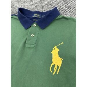 Polo Ralph Lauren Men's XL Custom Slim Fit Colorblock Big Pony Polo Shirt